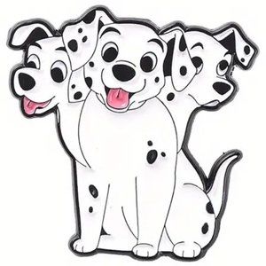 Dalmation Dog Enamel Pin Puppy Brooch Funny Bag Charm Backpack 3 Head Whimsical